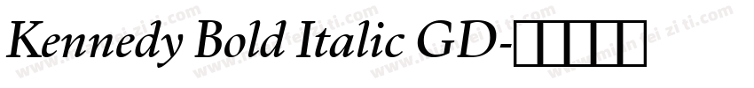 Kennedy Bold Italic GD字体转换